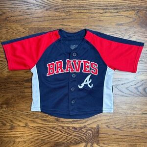 Genuine Merchandise Kids Team Athletics Atlanta Braves Baseball MLB Jersey 12M